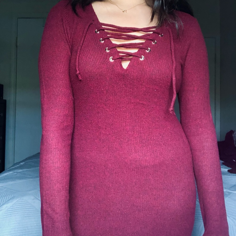 Heart & Hips Lace-up Bodycon dress